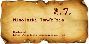 Misolszki Tanázia névjegykártya